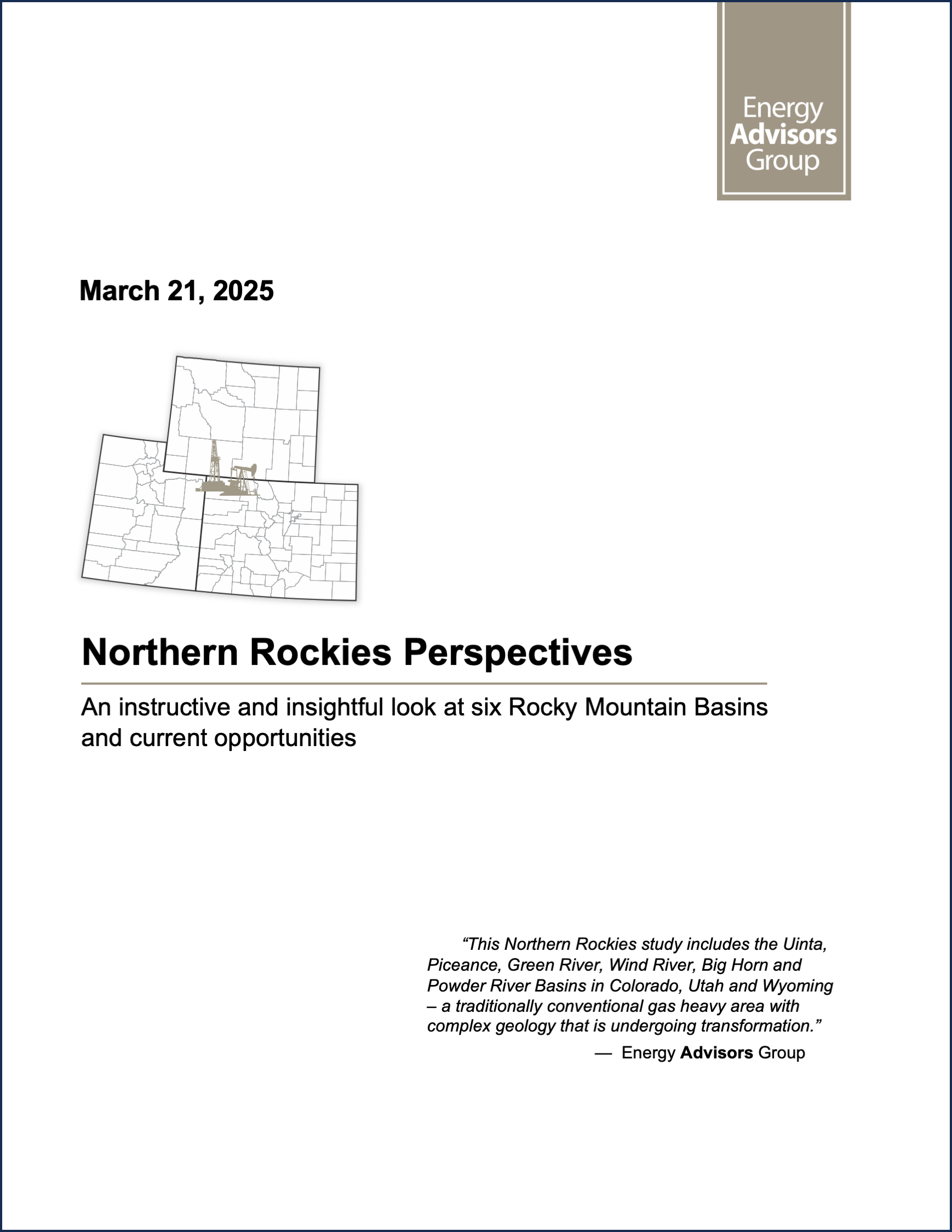 Northern Rockies Study - Energy Advisors Group Northern Rockies Study
